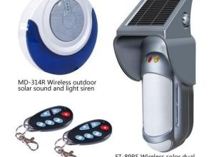 Outdoor burglar alarm solar wireless intruder detector