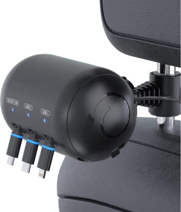 Dual Usb Car Charger Adapter 2 Usb Port Led Display 3.1a Sma