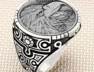 925 sterling silver eagle coin ring