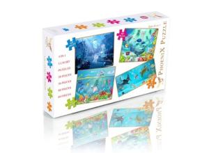 4 puzzles in 1 box for kids 28-36-48-60 pieces