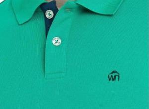 Polo collar striped cotton men's t-shirt