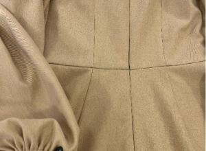 Wool dress with boning and hidden zipper