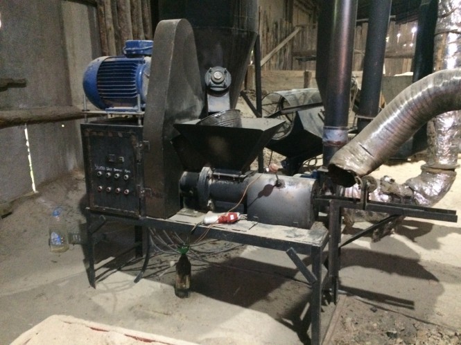 Equipment for production of a briquette of Pini Kay, Pini Kay, Pini Kay