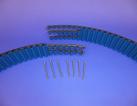 Power transmission belt with mechanical assembly