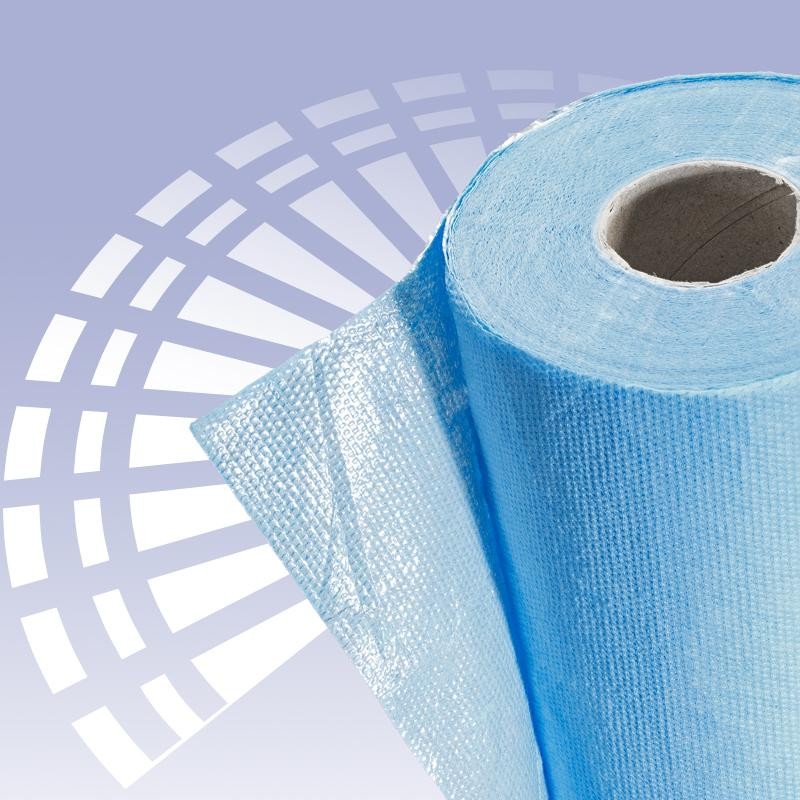 Disposable examination couch roll, 2-ply microembossed-glued