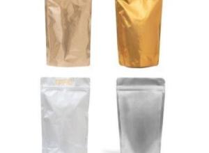 Gold,Matte Gold,White & Grey Aluminium Doypack Sachet