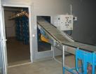 Cage equipment for growing an industrial herd of laying hens