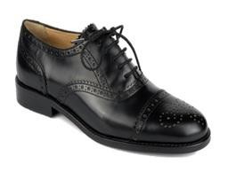 Flat shoe in leather