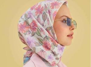 Lotus patterned scarfs- Dusty Rose
