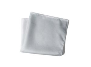 Men's satin square, 30cm, 100% microfiber, light gray