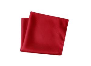 Checkered men's pocket square, 30x30, 100% microfiber - red