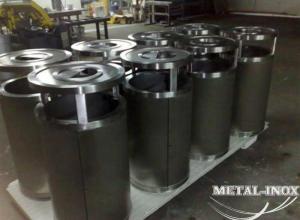 inox trash cans
