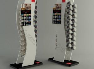 Display rack for tubes