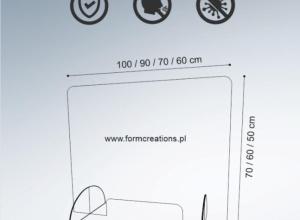 Antibacterial plexiglass protective screen for covid