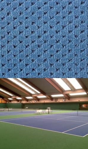 Comfort elastic fleece polymer coating for tennis floors