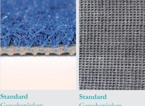 Standard fabric backing Tennis surface