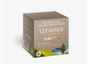 Cleanser box cube shaped medium size kraft brown eco-friendly