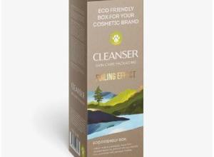 Cleanser box square bottom shaped medium size kraft brown eco-friendly