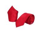 Men's Set - Red Tie & Pocket Square, Satin, Made in Italy