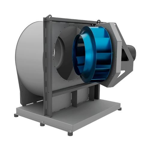 Double-flow radial fan