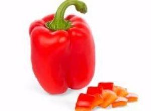 Bell pepper, diced 20x20 mm.