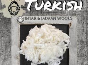 Turkish Merino Wool Washed and cleaned 100% No.102 24-26 mic