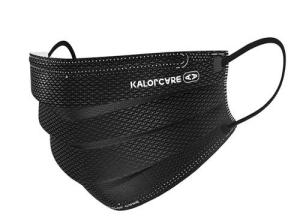 10 PCs Curved Disposable Face Mask Cross Pattern Dazzled Black