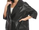 Single Button Women Black Leather Jacket - Relaxed Fit