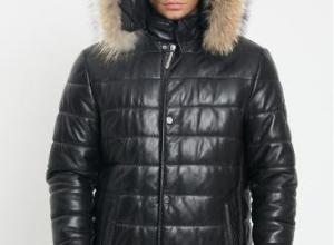 Down Coat Men Genuine Leather Jacket - Slim Fit