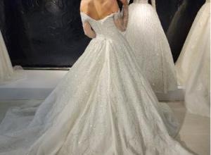 Bing bling handbeaded wedding dress
