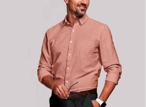 Red Micro Striped Shirt