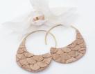 ARIEL - MERMAID CORK HOOP EARRINGS