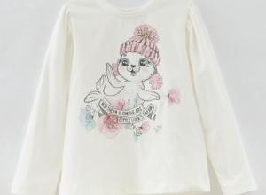 Milky long sleeve shirt for girls