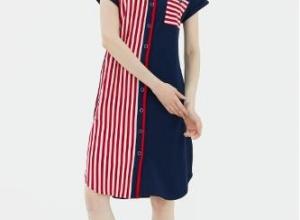 New Season Striped Shirt Dress