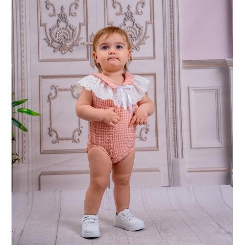 Girl Dress With Flower Embroidered And Hair Band