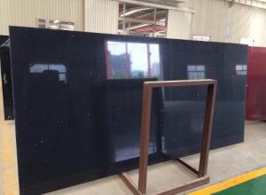 Artificial Stone Quartz Crystal Black Countertop Slabs