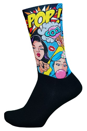 Boom - Yeah Patterned Bottom Cotton Printed Socks