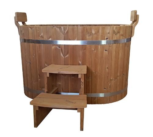 Plastic wooden hot tub