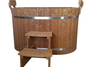 Wooden oval - ofuro hot tub