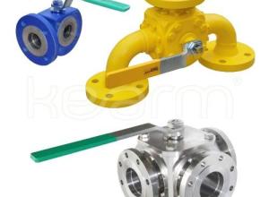 Three-way ball valve