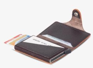 Leather Automatic Pop-up Card Holder 