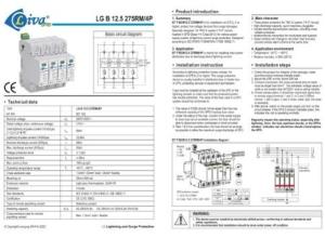 B TYPE PARAFUDR MODEL NO: LG B 12.5 275 RM/4P