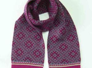 100% Wool Scarf double-sided 'TILDA'