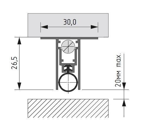 Automatic drop down seal AFP 24.5x20