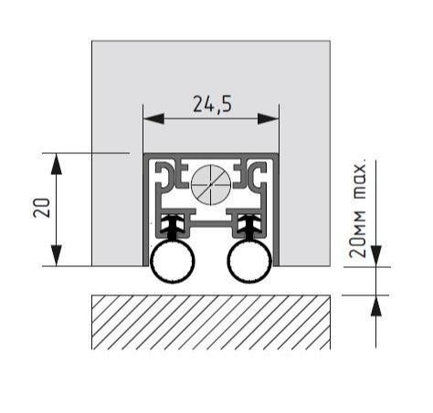 Automatic drop down seal AFP 24.5x20