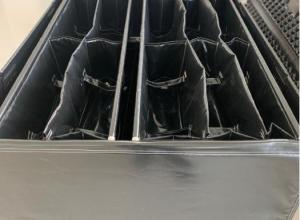 CURTAIN FABRIC SEPARATORS WITH RAIL SYTEM