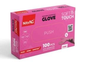 The Soft Touch Disposable Powder Free Gloves (Pink) 