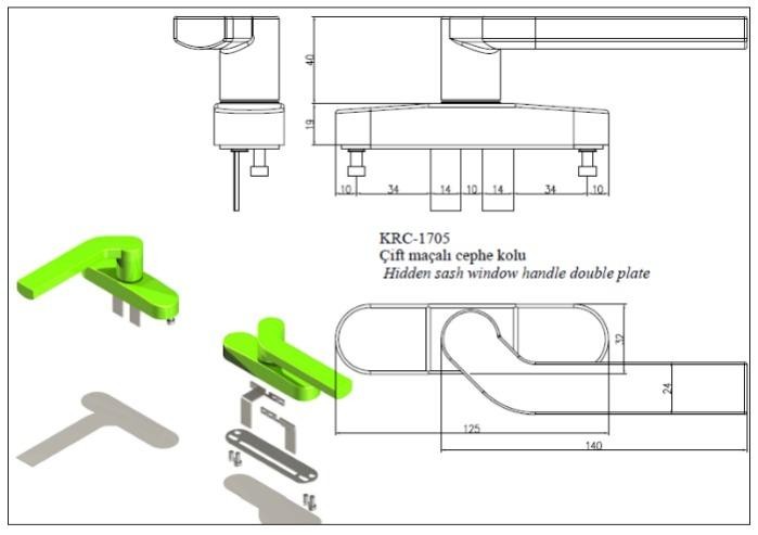Single Plate Window Handle