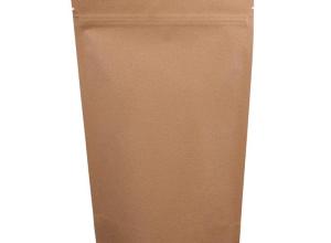 Stand-up pouch kraft paper brown ribbed High Barrier L