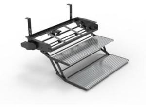 Electric double foldaway step